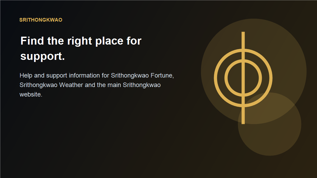 Find the right place for support.