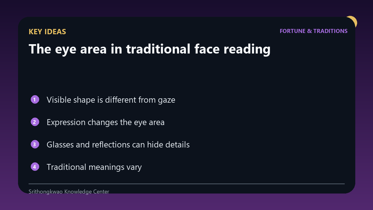 Key concepts for The eye area in traditional face reading