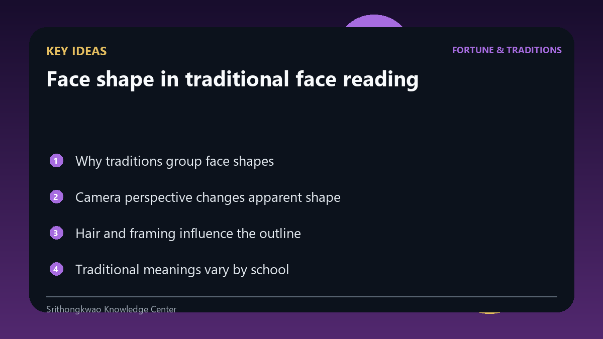 Key concepts for Face shape in traditional face reading