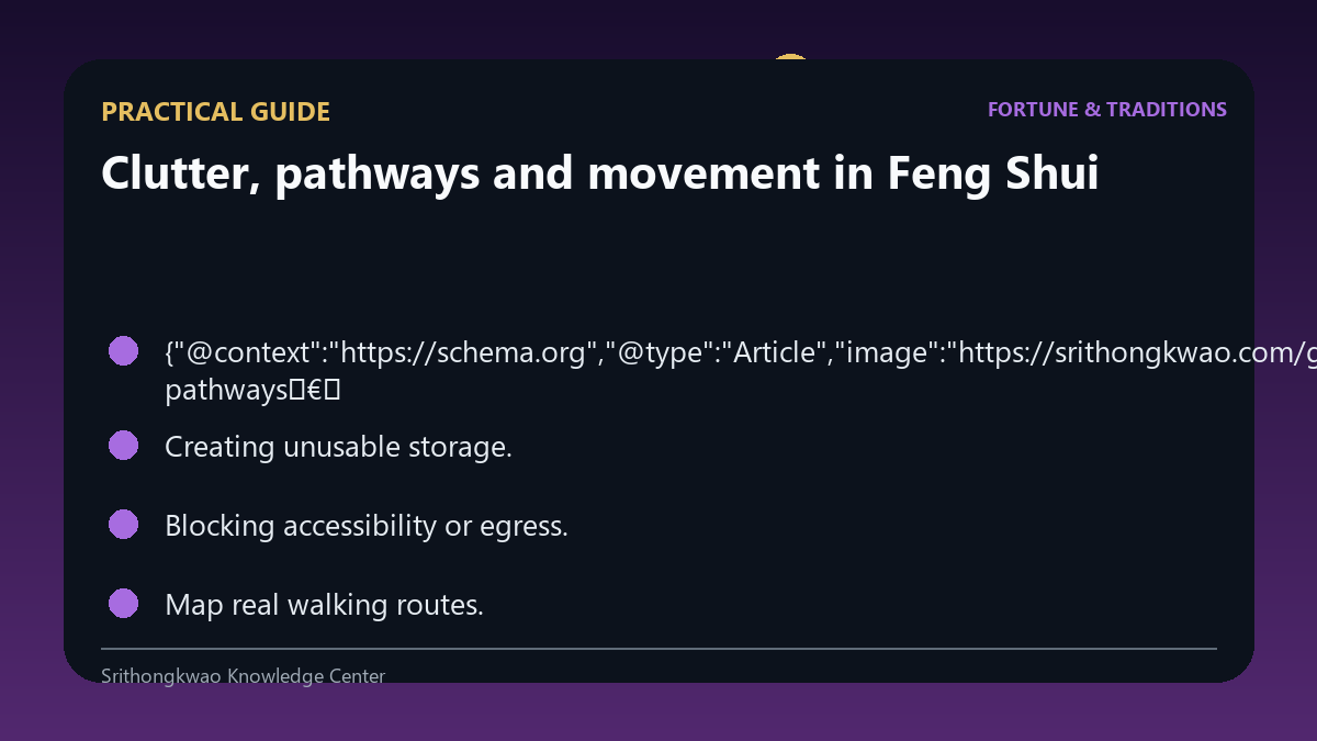 Practical guide for Clutter, pathways and movement in Feng Shui