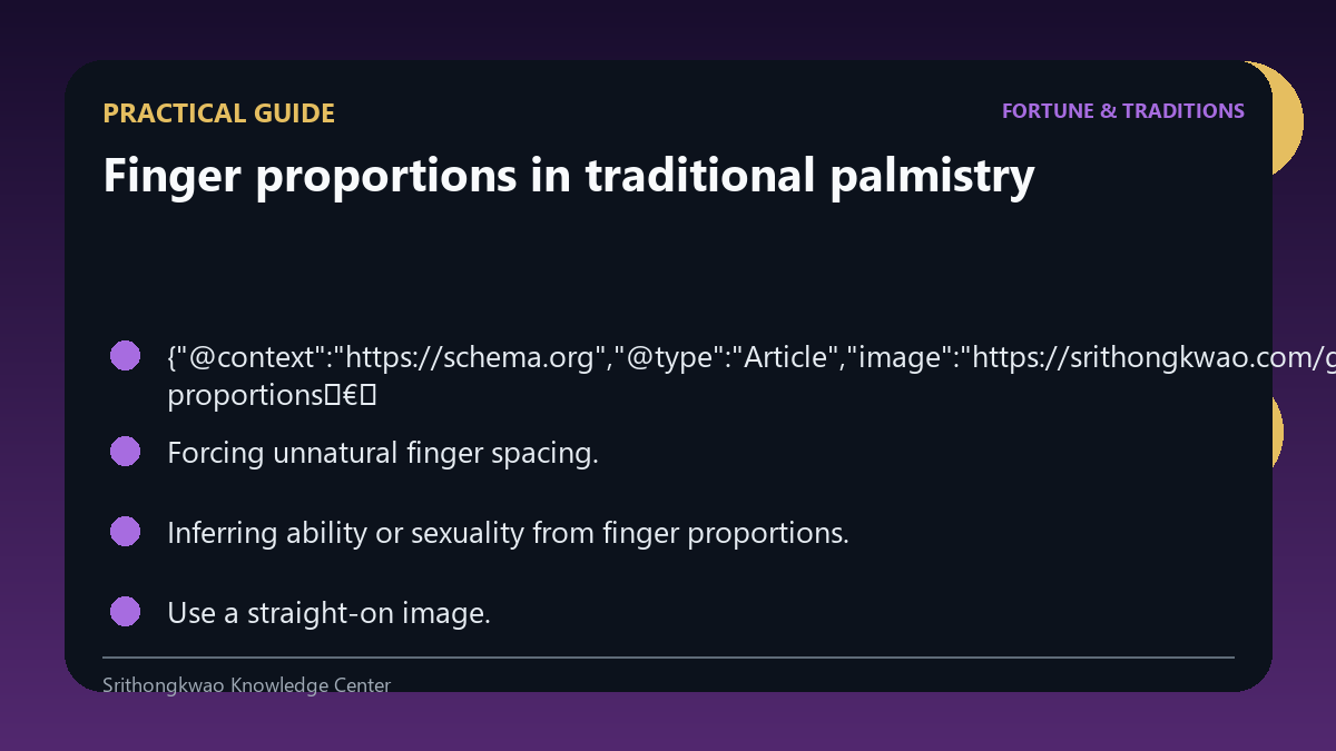 Practical guide for Finger proportions in traditional palmistry