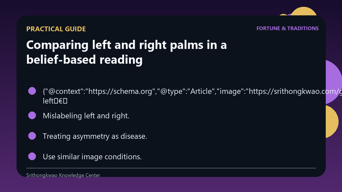 Practical guide for Comparing left and right palms in a belief-based reading
