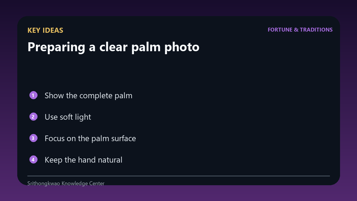 Key concepts for Preparing a clear palm photo