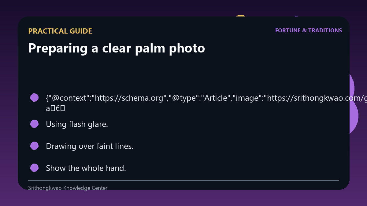 Practical guide for Preparing a clear palm photo