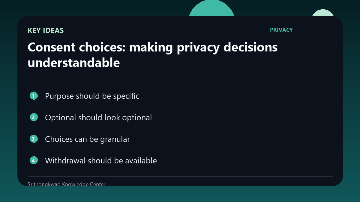 Key ideas from Consent choices: making privacy decisions understandable