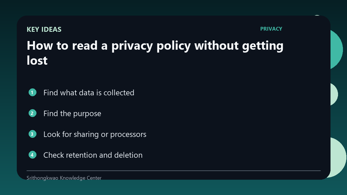 Key concepts for How to read a privacy policy without getting lost
