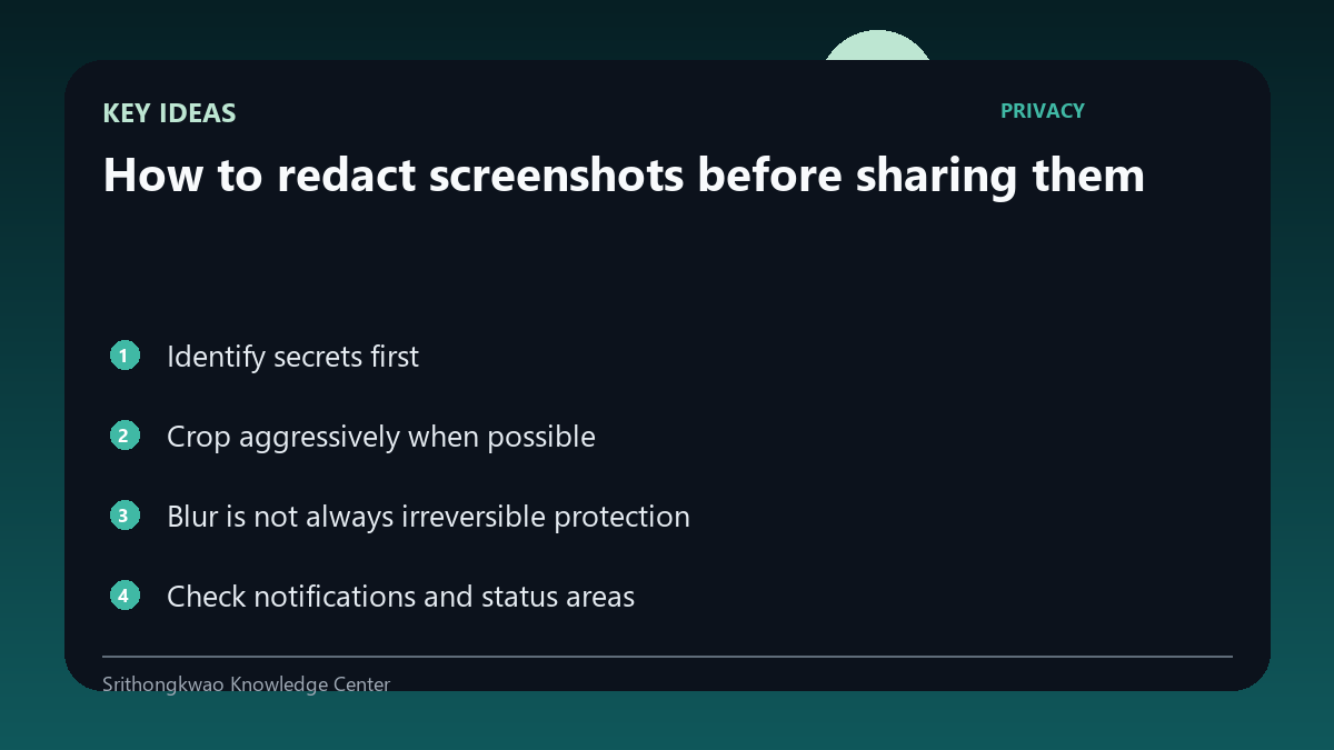 Key ideas from How to redact screenshots before sharing them