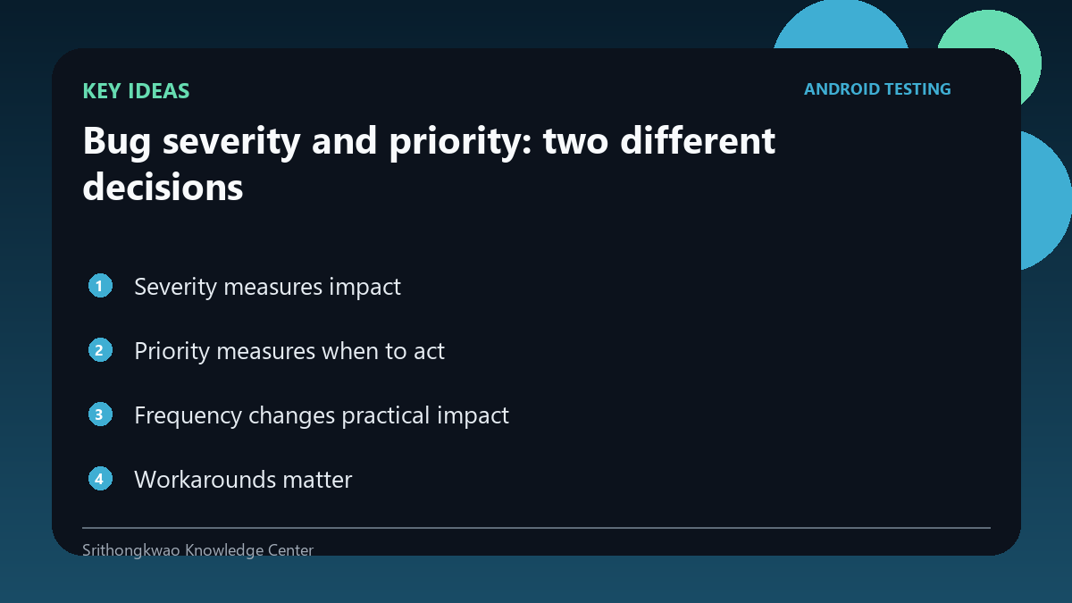 Key concepts for Bug severity and priority: two different decisions