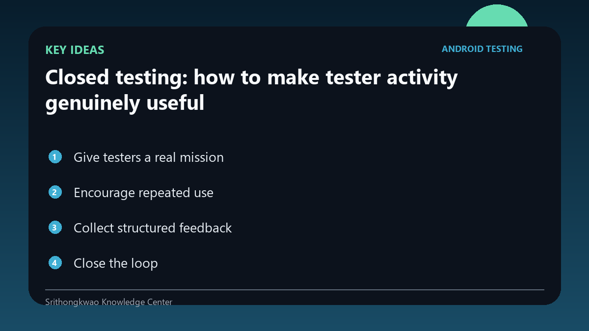 Key concepts for Closed testing: how to make tester activity genuinely useful