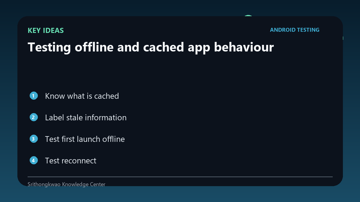 Key concepts for Testing offline and cached app behaviour