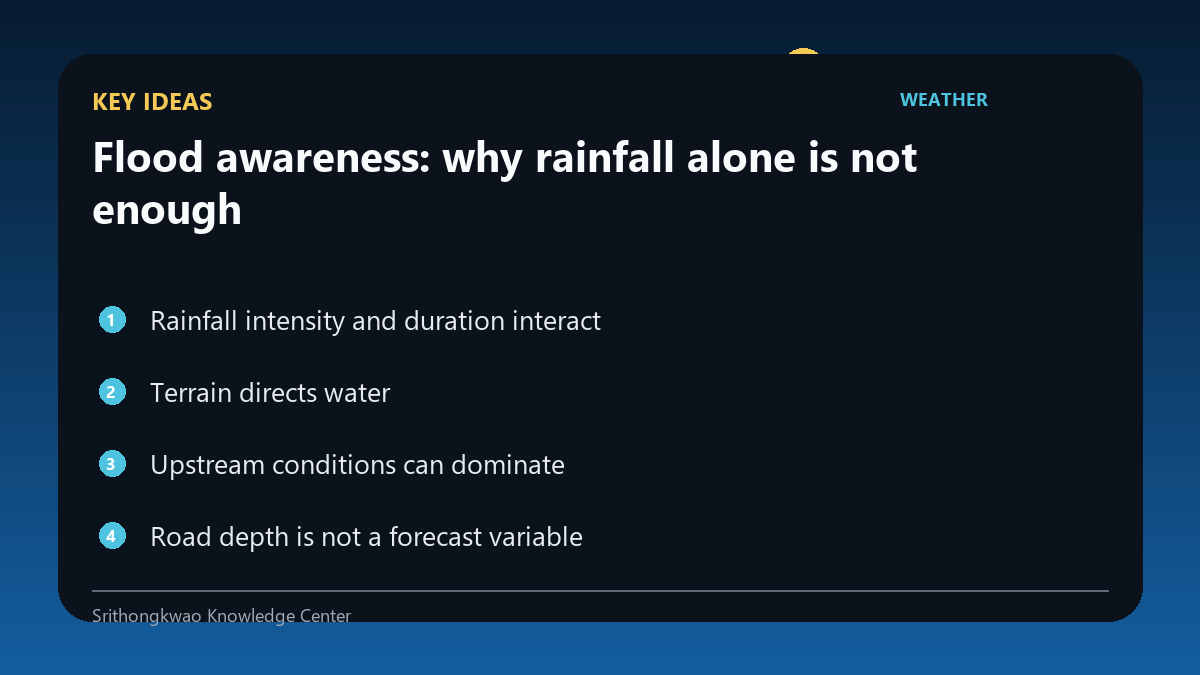 Key concepts for Flood awareness: why rainfall alone is not enough