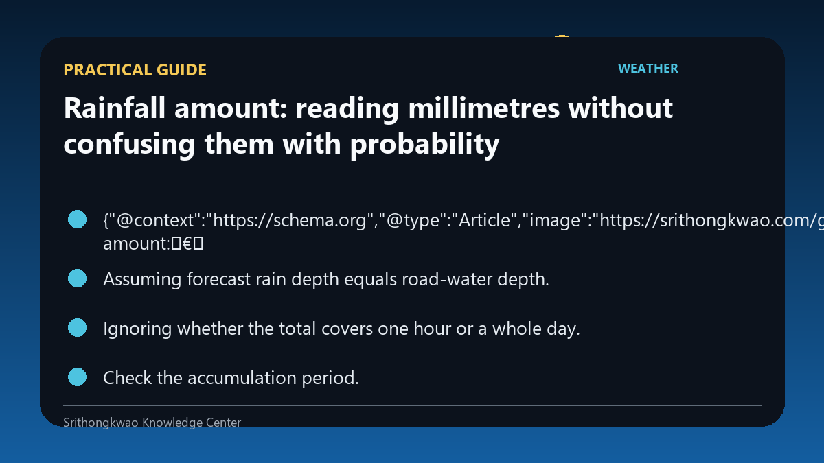 Practical guide for Rainfall amount: reading millimetres without confusing them with probability